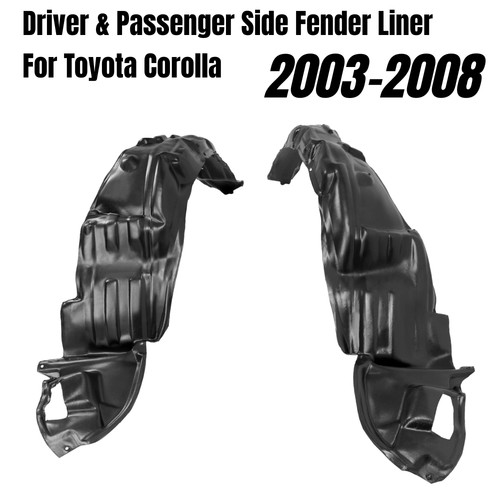 Pair front fender liner for - liner,